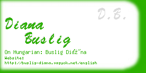 diana buslig business card